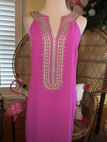 Pre-owned Lilly Pulitzer Sandrah Maxi Dress Wild Fuchsia ? $298 Size 4