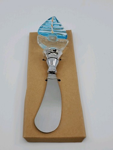 Nautical Coastal Beach Sailboat Glass LED Color Changing Cheese Spreader Gift