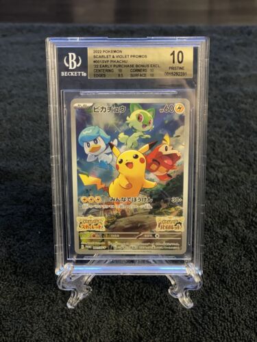 BGS 10 PRISTINE Pikachu 001/SV-P Scarlet Violet 2022 BGS 10 PRISTINE Pikachu 001/SV-P Scarlet Violet 2022