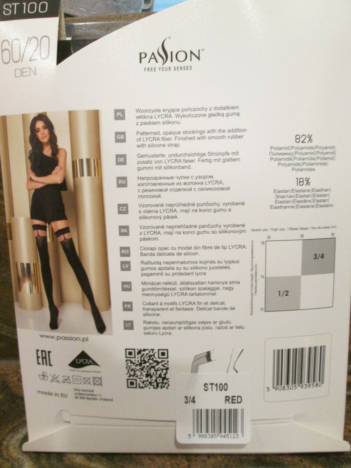 Passion ST100 Hold Ups Seam & Real Satin Bow Pattern - Ruffled 2 sizes 2 colors