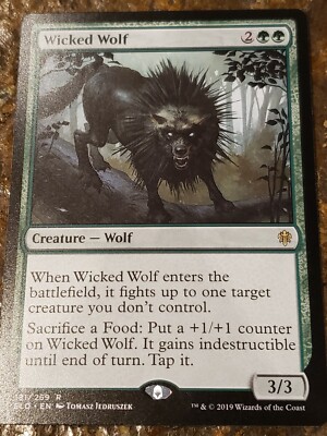 Wicked Wolf Throne of Eldraine Mtg Card 