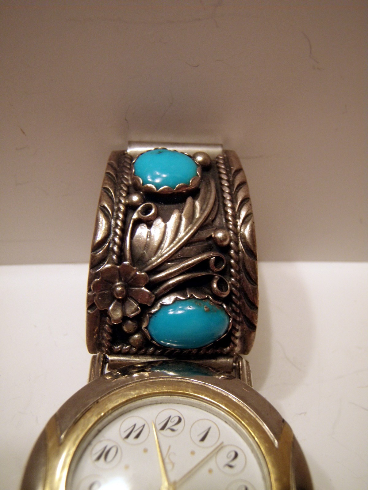 Vintage Lascala Sterling Silver & Turquoise Watch Not Working