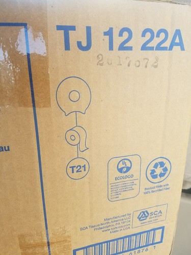 Tork Universal TJ1222A Jumbo Bath Tissue Roll, 2-Ply, 11.75