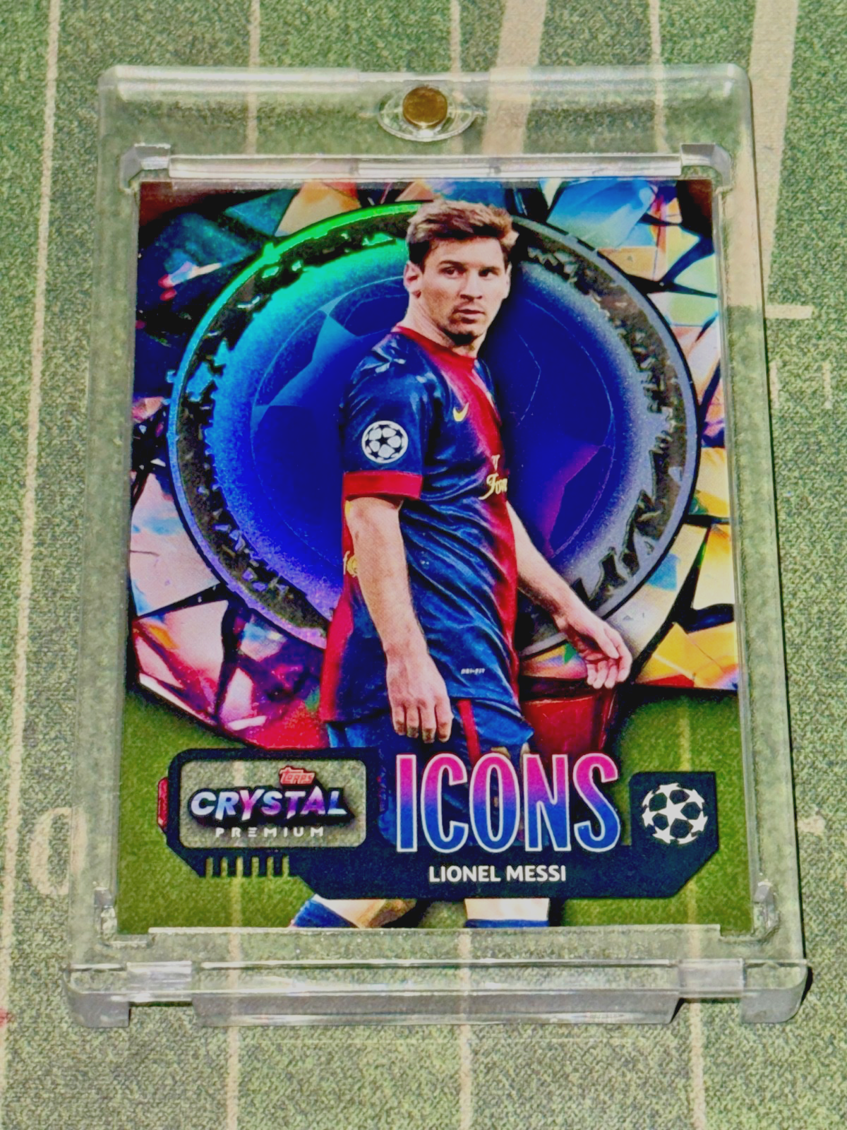 2023-24 Topps Crystal Lionel Messi Acetate Premium Barcelona GOAT UCL Icons📈🔥
