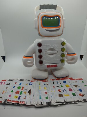 Alphie Robot Playskool Hasbro Learning Robot w/ 30 Music & Sound Cards