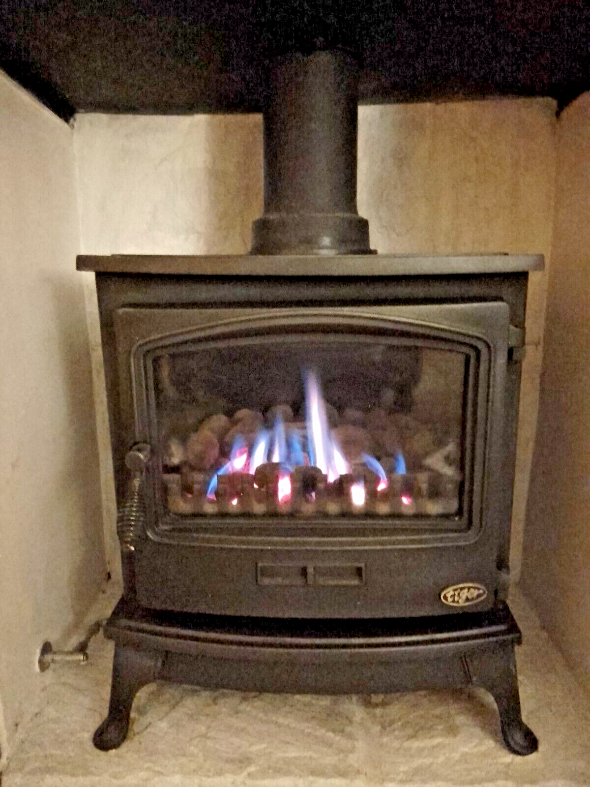 LOG EFFECT GAS FIRE /STOVE | eBay
