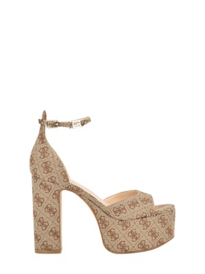 

Женские розовые босоножки GUESS на платформе 1-1/2 дюйма Clives с открытым носком и каблуке-шпильке, 9 м, Розовый, GWCLIVES2