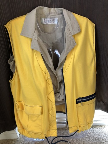 Women's Medium Liz & Co. Zip Up Yellow Vest. 100% Cotton | eBay