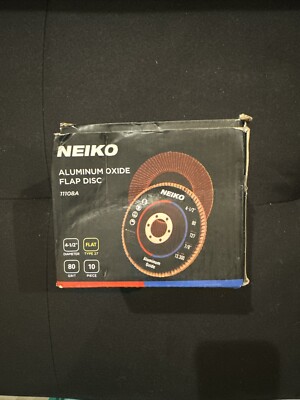 NEIKO 11108A Flap Disc | 80 Grit Aluminum Oxide Abrasive Wheel | 4.5'' x 7/8-Inch