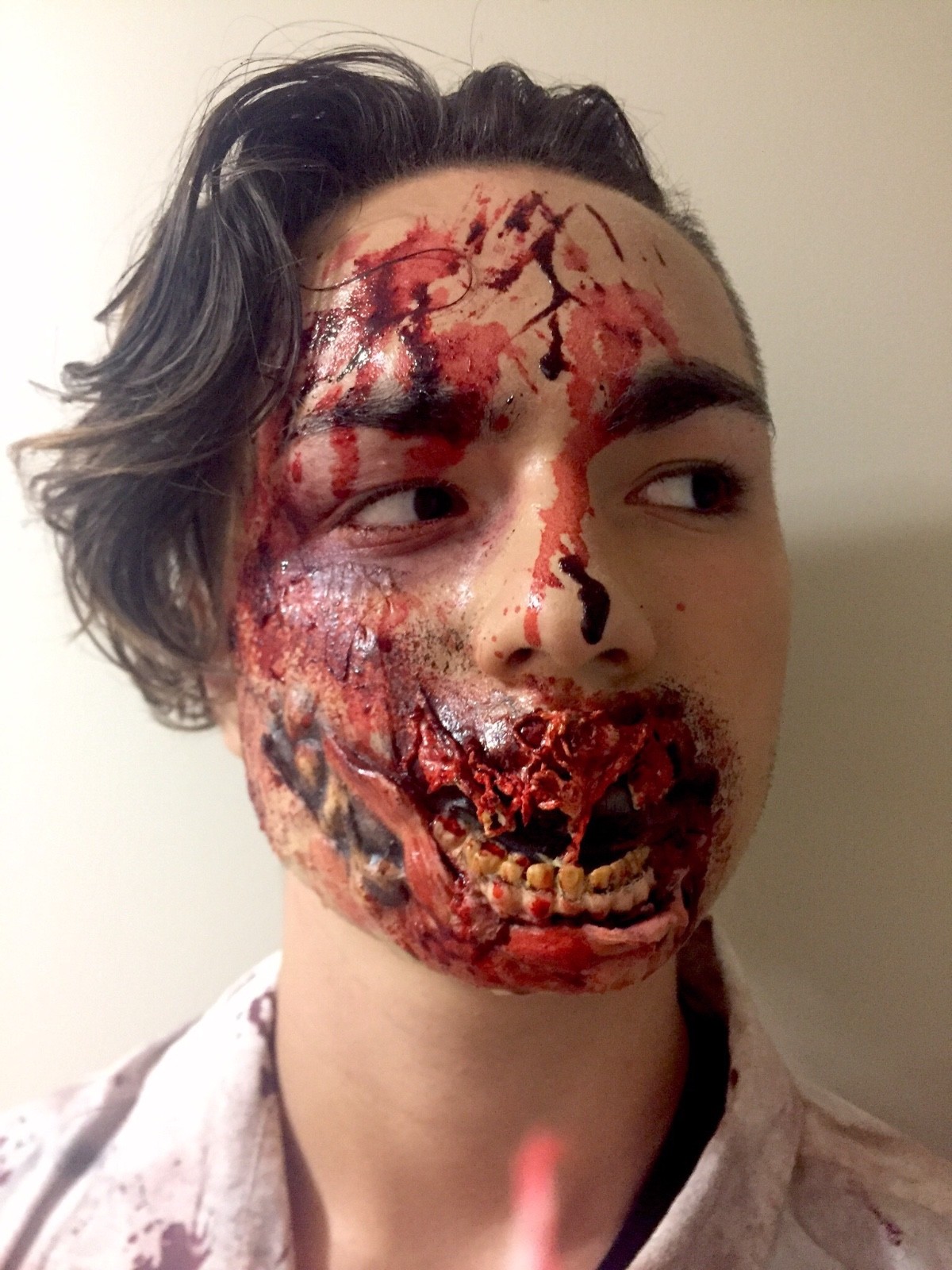 Mangled Zombie Face Prosthetic Mangled Zombie Face Prosthetic