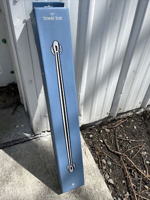 NIB Michael Graves 24  Shiny Nickel Towel Bar