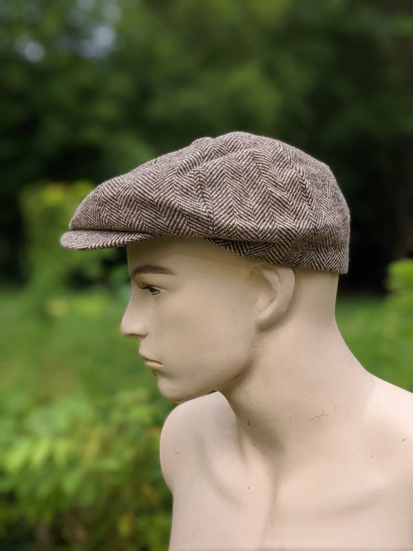 PATTERNED TWEED VINTAGE 1950'S XXL SIZE NEWSBOY CAP | eBay