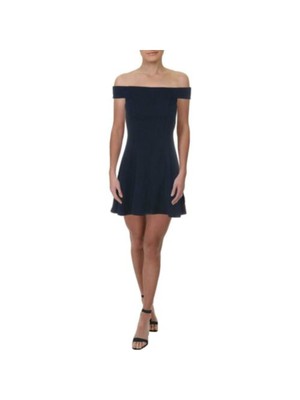 Женское платье TEEZE ME с коротким рукавом и открытыми плечами Micro Mini Party Fit + расклешенное платье-клеш