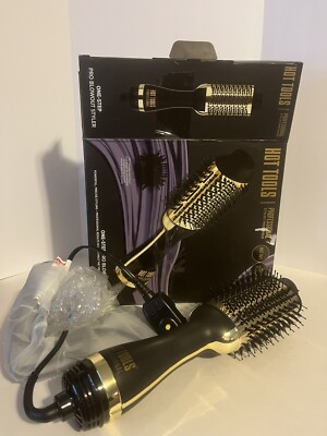 Hot Tools Professional 24k Gold One-Step Pro Salon Blowout Hair Styler Brush