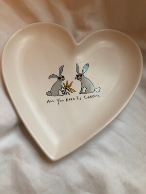 Jack s Carrots Designer Collection By Magenta Heart Shaped Plate/Tray B1