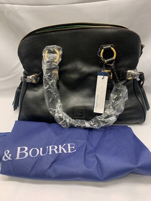 Dooney & Bourke Leather Domed Buckle  Satchel-8L698-BLACK *New