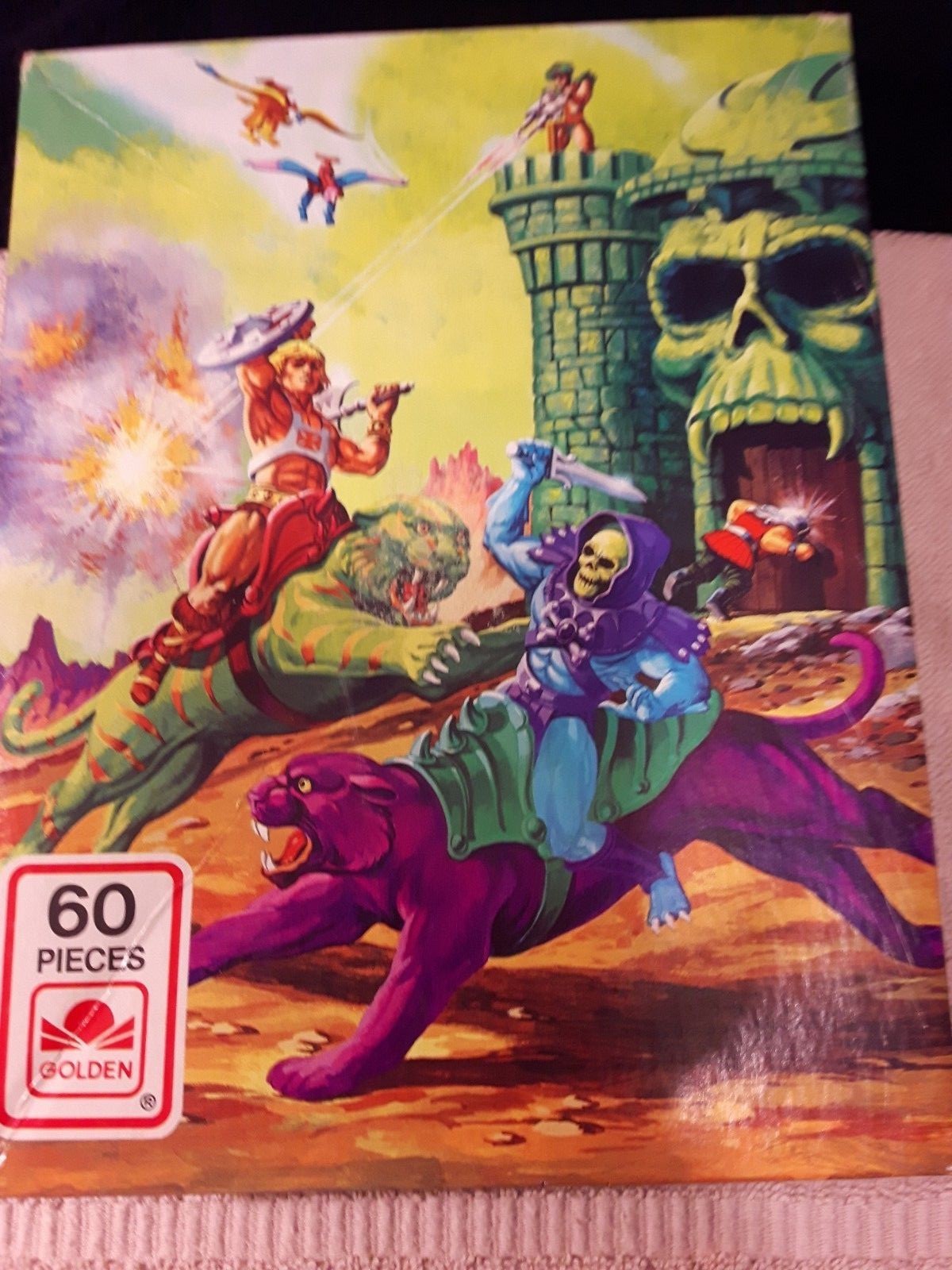 Vintage Puzzle Lot - BattleStar Galactica,Star Wars,He Man,The Hulk,Spider Man