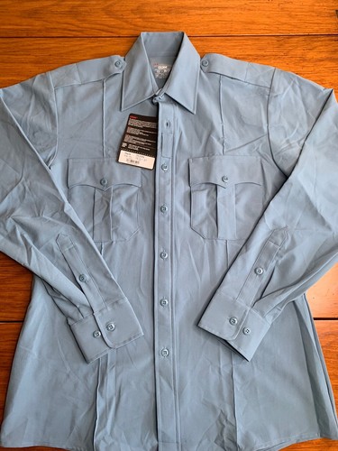 NWT ELBECO CX360 Blue Adult Long Sleeve Shirt Size 15.5-36