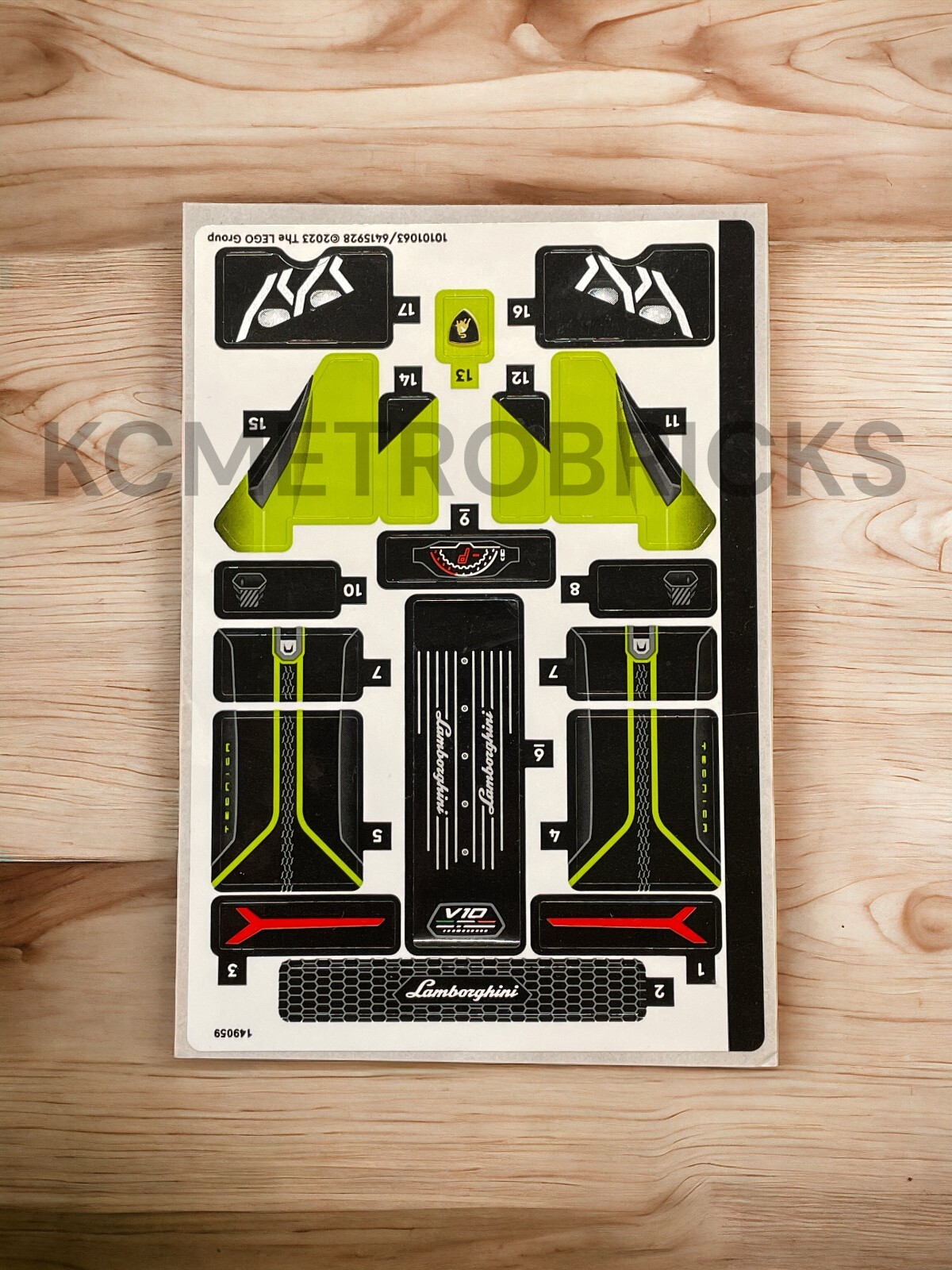 レターパット　A1を70枚 ASを20枚　シールエクステ LEGO STICKER SHEET for 42196 Lamborghini Huracan Tecnica