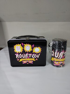 NECA Cartoon Network Aqua Teen Hunger Force Black Metal Lunchbox w/ Thermos NEW