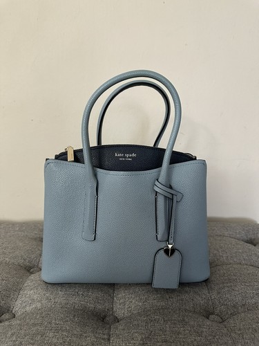 kate spade ターコイズブルー レザートートバッグ Kate Spade Bleecker Medium Crossbody Tote Handbag – ShopCGX
