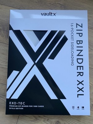 Vault X 10.5 16-Pocket Zip Binder XXL Black Bolt White Flare NEU OVP