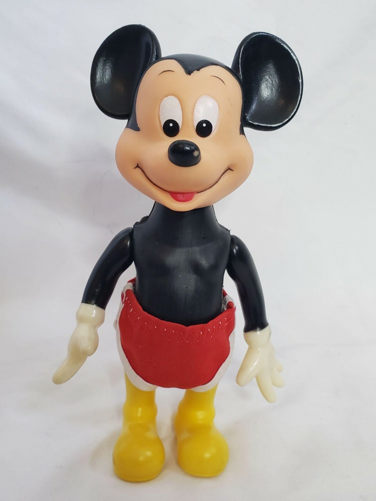 Rubber 8 Inch Mickey Mouse 3025 Vintage Moveable Red Shorts