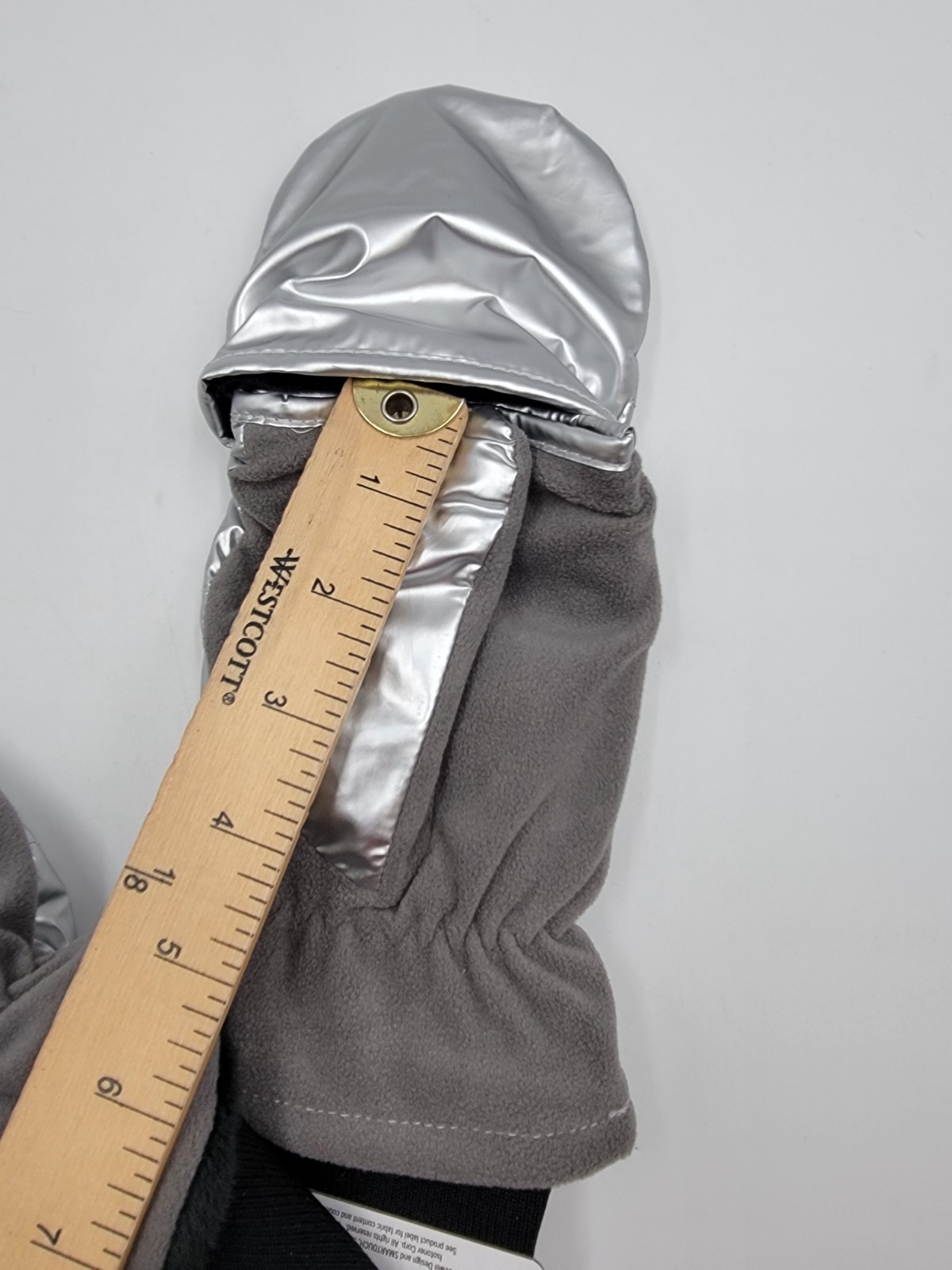 Isotoner Signature Sleek Heat Flip Touchscreen Mittens Women's L/XL Silver - Picture 7 of 13