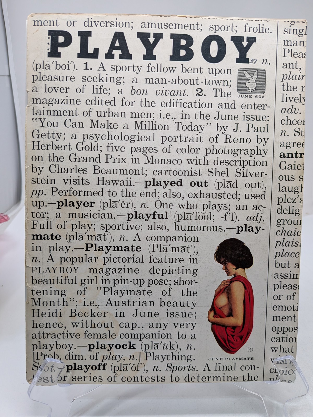 Playboy Magazine June 1961 🔥 PM Heidi Becker 🔥 Frederik Pohl 🔥 D