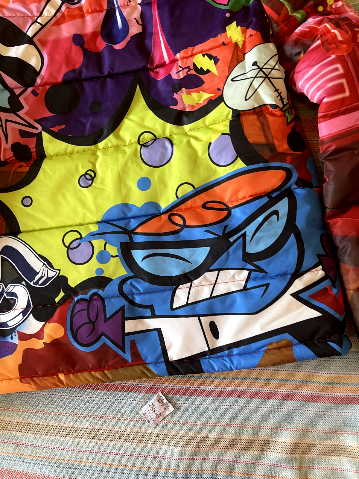 Pre-owned Cartoon Network 2x Xxl Dexters Laboratory Dekryptic Puffer Jacket Coat Mandark Dee Dee Mens In Multicolor