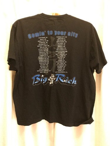 Big And Rich 2005 Comin To Your City Tour Concert Black Size XL Tee Shirt T &