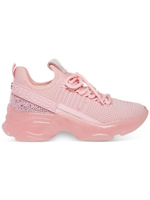 

STEVE MADDEN Женские розовые спортивные кроссовки на танкетке с максимальным носком и платформой 1 дюйм, 7,5 м, Розовый, MAXI08S1