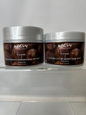 Duo WEN by Chaz Dean Blessing Re-Moist Mask 8oz & Body Treatment 8 oz  Hope