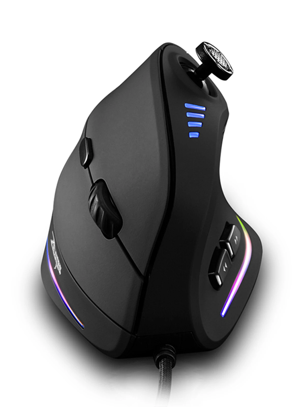 ZELOTES C18 Upright Mouse 11 Key Optical Mouse 10000DPI Support Programming Comf