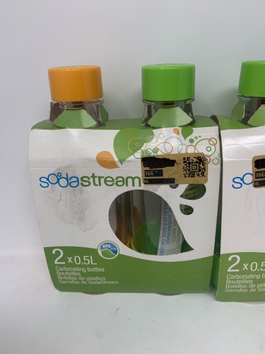 Soda Stream 6 x 0.5L Carbonating Bottles (3) 2 Pack Packs Brand New EXPIRED 2016
