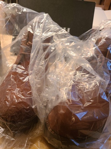 Pre-owned Coach $450  Men Suede Leather Shoes Boots 11 D Brown Limited Edition