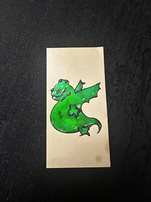 Rare Vintage 80s Mystik Oilies Oilie Oily Oilly Dragon Touch Sticker 1980s