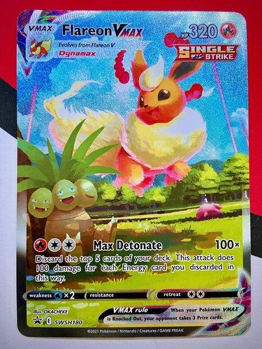 エーフィVMAX SA PROMO JUMBO Oversized Flareon VMAX Promo Alt Art SWSH180 Pokémon