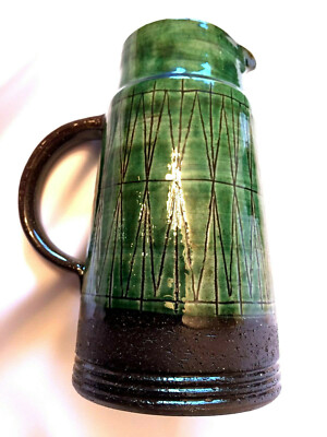 Thomas Toft DENMARK MCM Scandinavian Danish Studio Pottery PITCHER VASE  7.75 IN
