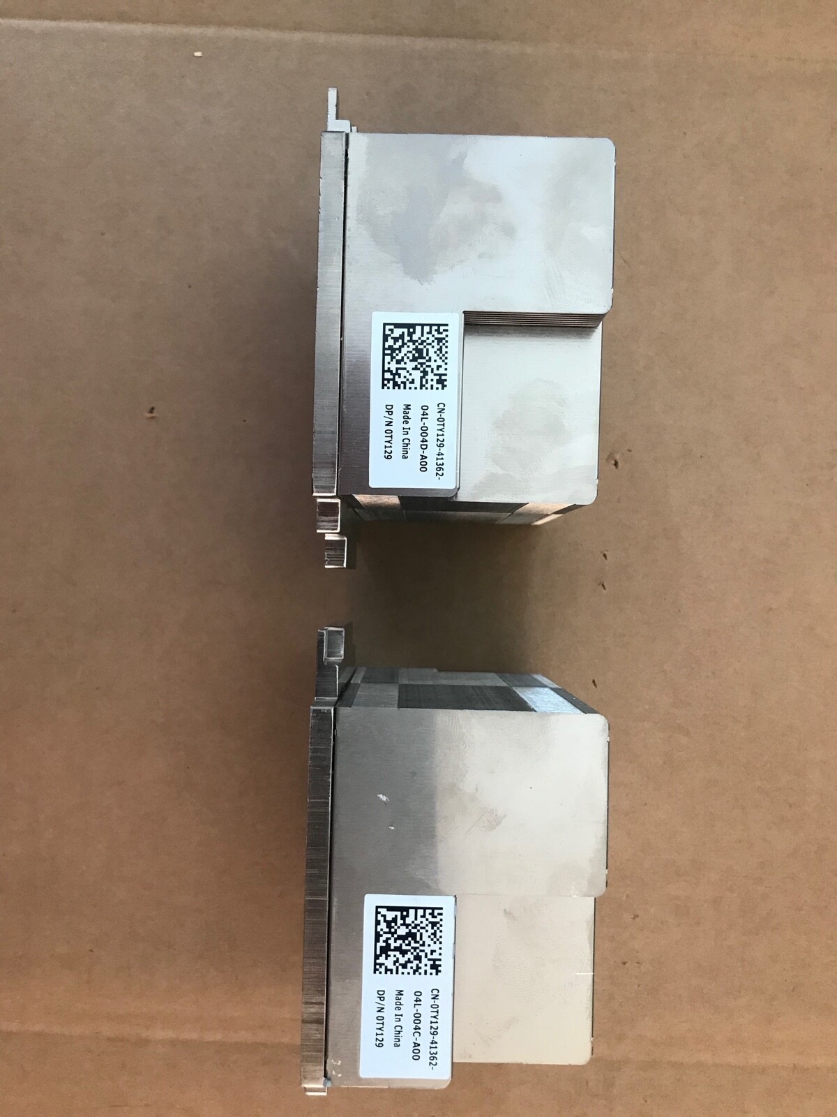 One Pair Used Dell Heat Sink DP/N 0TY129  30 Day Warranty