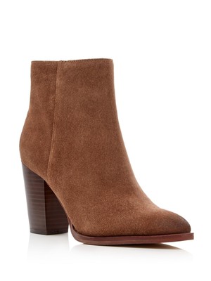 

SAM EDELMAN Женские коричневые кожаные ботильоны Blake с острым носком на наборном каблуке 8,5 м, Коричневый, E4701L1201