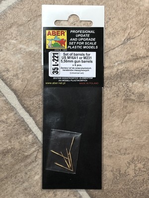 1/35 ABER 35L-221 Set of Gun Barrels US M161 / M231 5,56mm x6