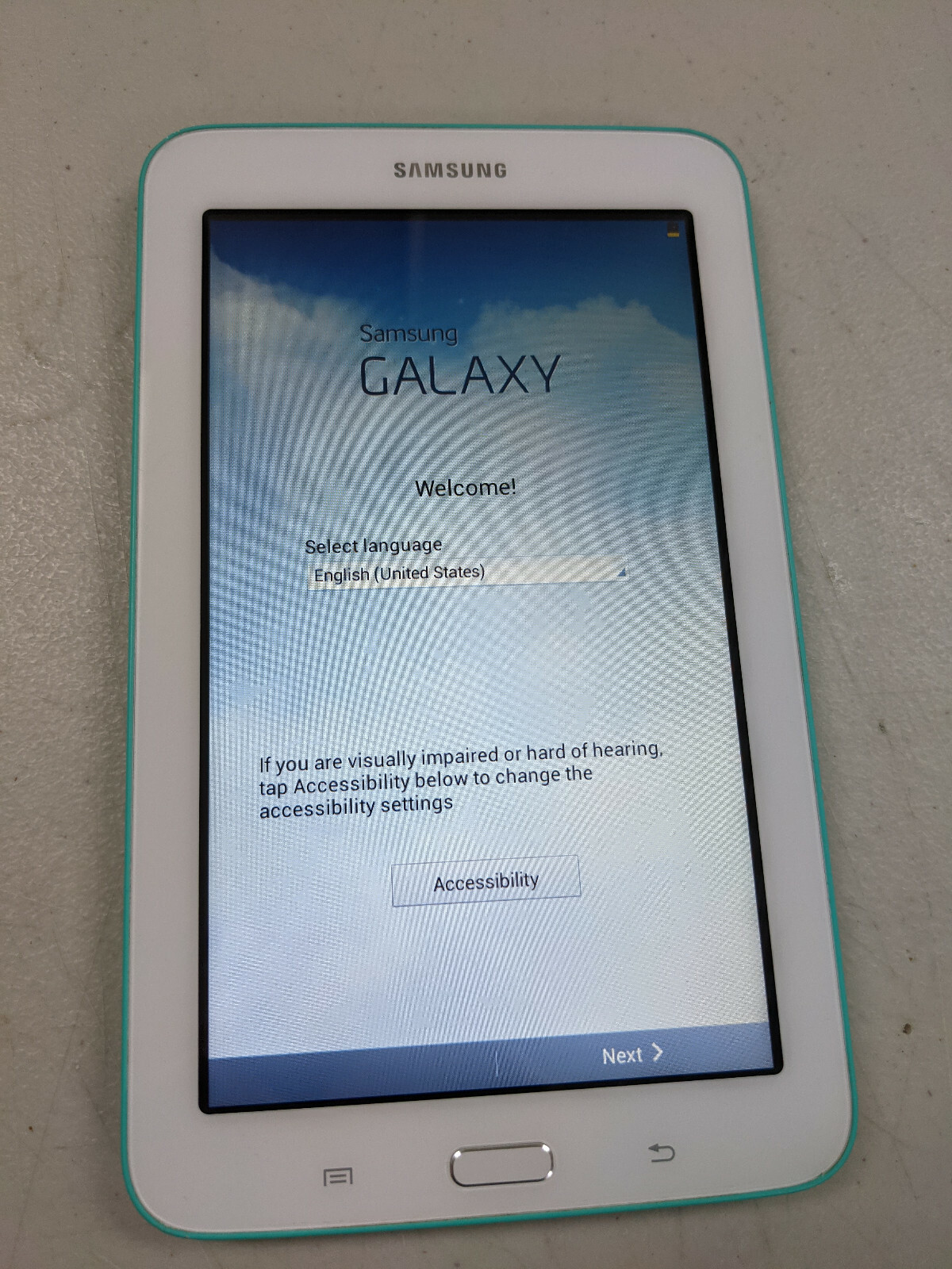 SAMSUNG - ☆ジミー3☆Galaxy Tab   SC-03G Samsung Galaxy Tab 3 SM-T110 Tablet 8GB WiFi Teal Android