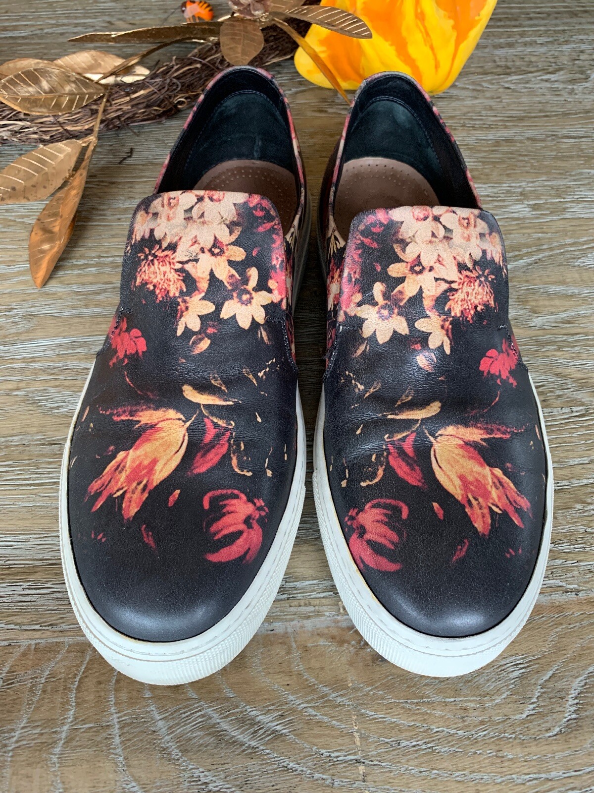 Fratelli Rossetti 40.5 Leater Fashion Tennis Shoes Flower Print Loafers:  купить с доставкой из США, цена 5 956 руб - (293322006221)