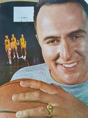 IBM Print Ad Original Rare Vtg 1968 Madmen Paul Arizin Basketball Computer Tech 