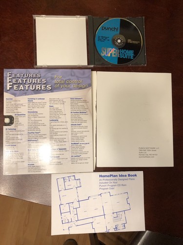 Punch Super Home Suite w/ Manual PC ?? design build house improvement tools!