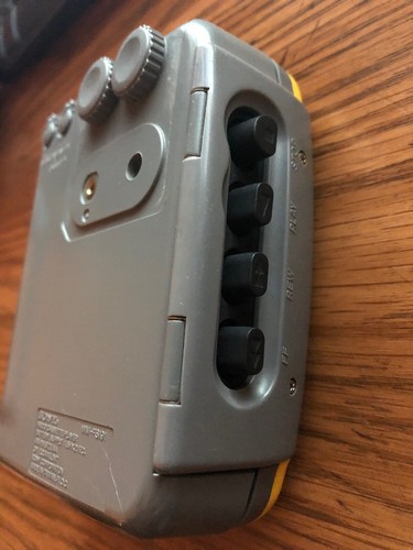 Vintage Sony Sports Walkman FM/AM Radio Cassette Player Yellow WM-FS191 Works