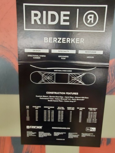 2018 Ride Berzerker 159cm