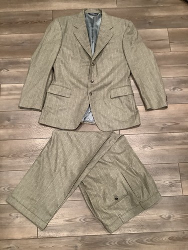 Men&rsquo;s Ralph Lauren Polo Pinstripe Wool Suit Approximate 42 See Measurements