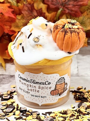 Pumpkin Spice Latte Cloud Slime~DIY Clay~Thanksgiving Fall ~Stretchy ~Scent~ASMR
